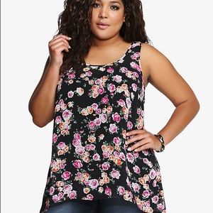 Torrid floral hi-lo tank top